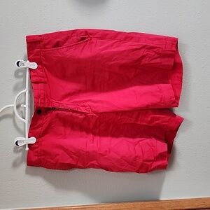 Red polo shorts